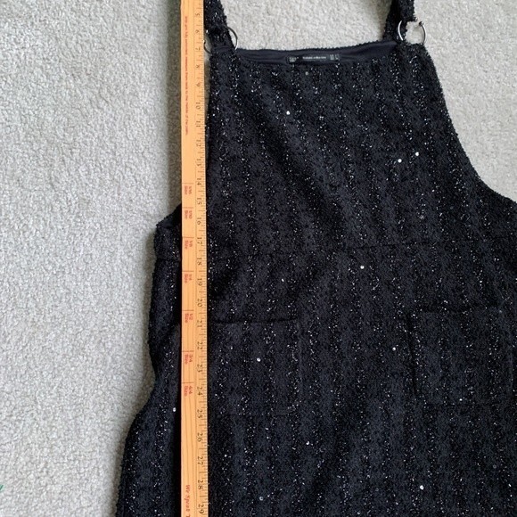 Zara Black Sparkly Overall Jumper Size L - Picture 14 of 14